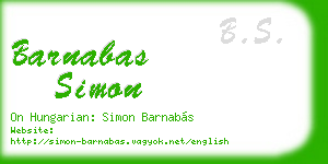 barnabas simon business card